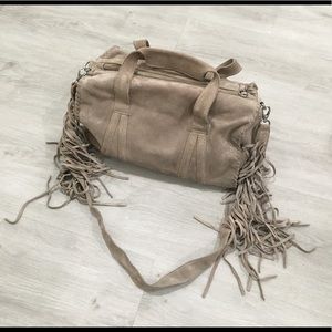 Zara Basic suede leather bag